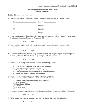 Teen Dating Violence Prevention: Staff Training