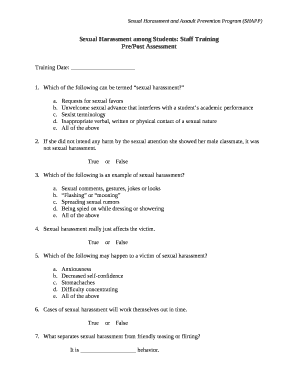 Sexual Harassment among Students: Staff Training