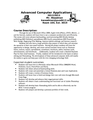 Advanced Computer Applications