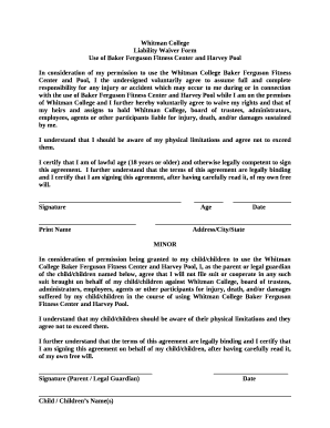 Use of Baker Ferguson Fitness Center and Harvey Pool