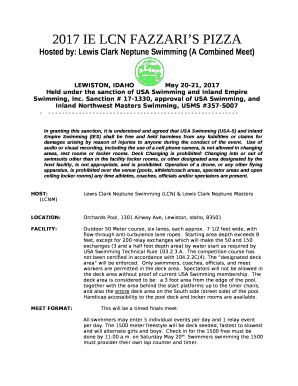 Sanction # 17-1330, approval of USA Swimming, and Inland Northwest Masters Swimming, USMS #357-S007