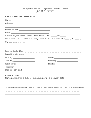 Pompano Beach CRA Job Placement Center