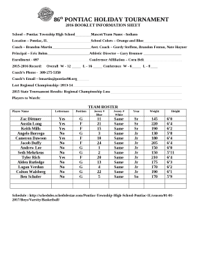 86th PONTIAC HOLIDAY TOURNAMENT