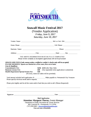 (Vendor Application)