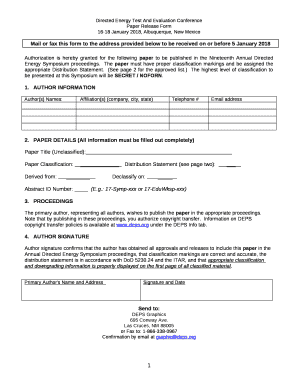 Mail or fax this form to the address provided below to be received on or before 5 January 2018