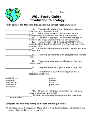 WS / Study Guide