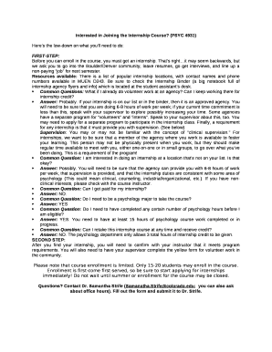 Interested in Joining the Internship Course