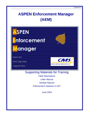 Supporting Materials for Training