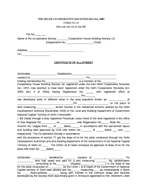 FORM NO 14