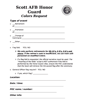 Scott AFB Honor Guard template
