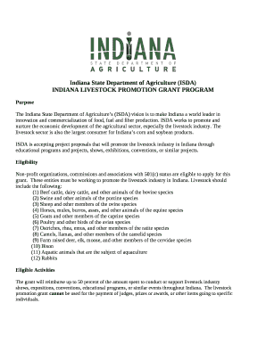 The Indiana State Department of Agricultures (ISDA) vision is to make Indiana a world leader in innovation and commercialization of food, fuel and fiber production
