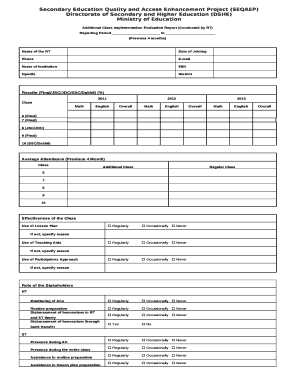 Additional Class Implementation Evaluation Report (Conducted by RT) Doc ...