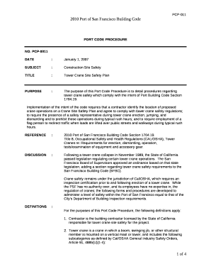 Tower Crane Site Safety Plan