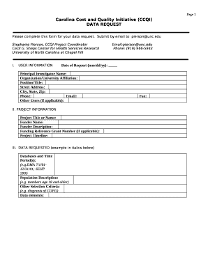 Please complete this form for your data request