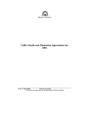 Collie Hardwood Plantation Agreement Act 1995