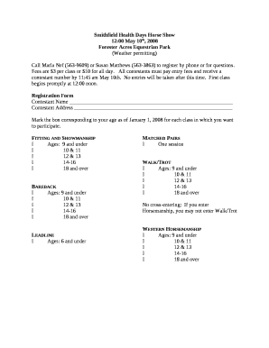 Smithfield Health Days Horse Show