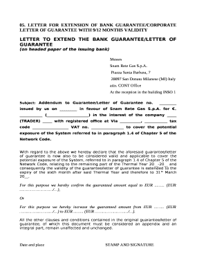 bank guarantee renewal request letter format word