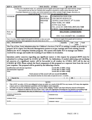In order to be considered valid, ALL proposals must be legible and include freight with inside delivery charges