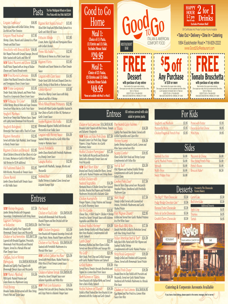 Fillable Online Linguini Jambalaya* Fax Email Print pdfFiller