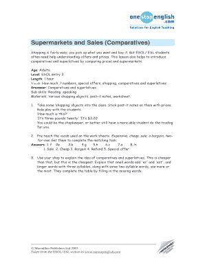 Grocery vocabulary pdf