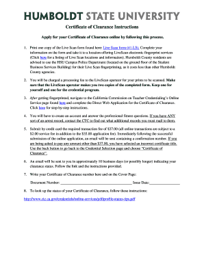 Apply for your Certificate of Clearance online by following this process
