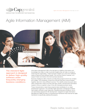 Agile Information Management the way we do it