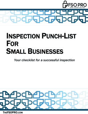 Fillable Online INSPECTION PUNCH-LIST Fax Email Print - pdfFiller