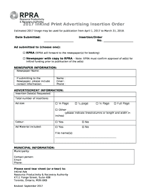 Estimated 2017 linage may be used for publication from April 1, 2017 to March 31, 2018