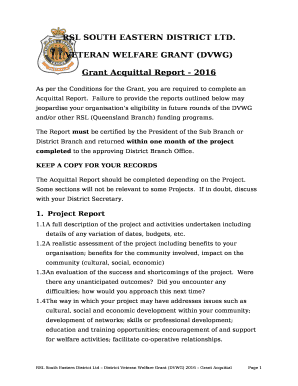 VETERAN WELFARE GRANT (DVWG)