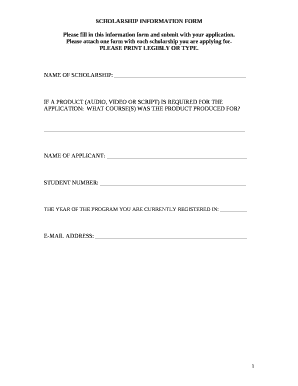 Please fill in this information form and submit with your application