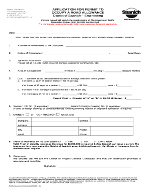 OCCUPY A ROAD ALLOWANCE