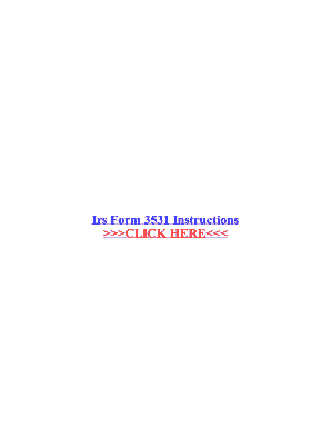 fillable online irs form 3531 instructions fax email print pdffiller irs form 3531