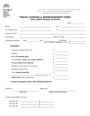 peia travel reimbursement form