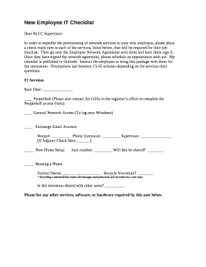 New Employee IT Checklist
