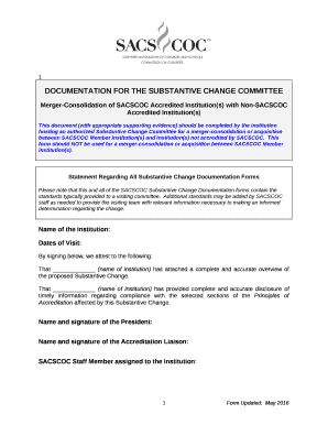 Merger-Consolidation of SACSCOC Accredited Institution(s) with Non-SACSCOC Accredited Institution(s)