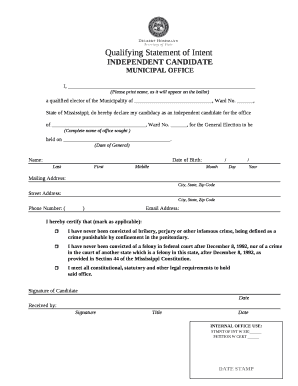 INDEPENDENT CANDIDATE