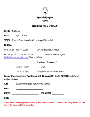 COLQUITT CO MINI-SPORTS CAMP