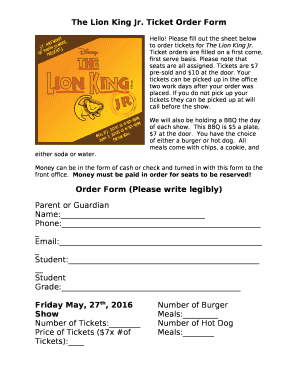 printable lion king ticket template