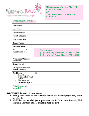 (Course name & registration fee)