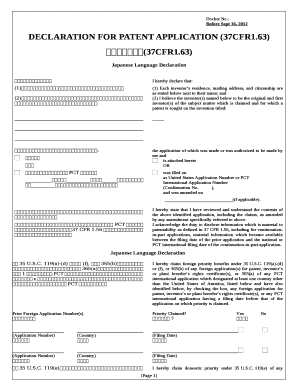 Japanese Language Declaration