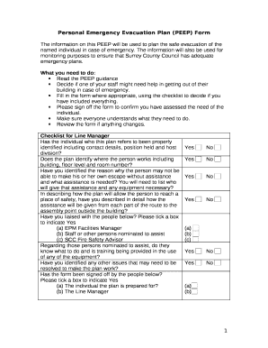 peep form template