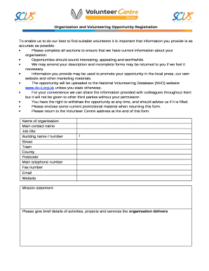 To enable us to do our best to find suitable volunteers it is important that information you provide is as accurate as possible