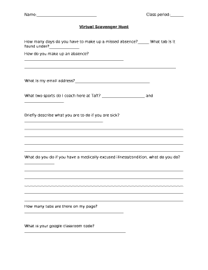 Virtual scavenger hunt powerpoint template