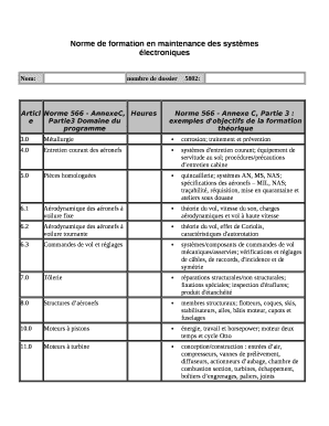 Remplissable Norme de formation en maintenance des systmes lectroniques