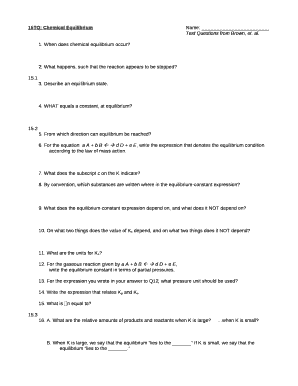 15TQ: Chemical EquilibriumName: