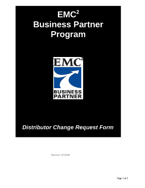 Distributor Change Request Form