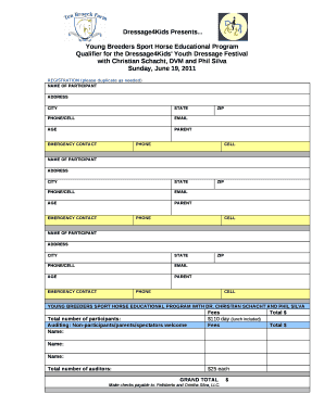 Young Breeders Sport Horse Educational Program