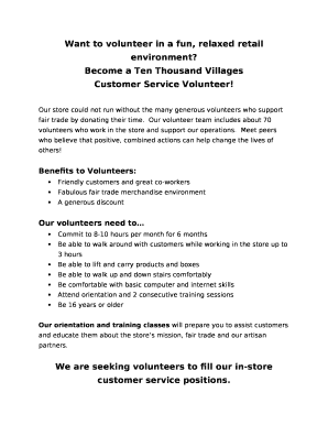 Become a Ten Thousand Villages
