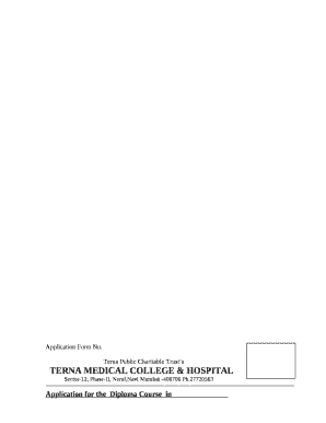 Application for theDiploma Coursein