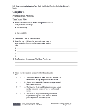 Write a brief definition of the following terms associated with professional nursing: